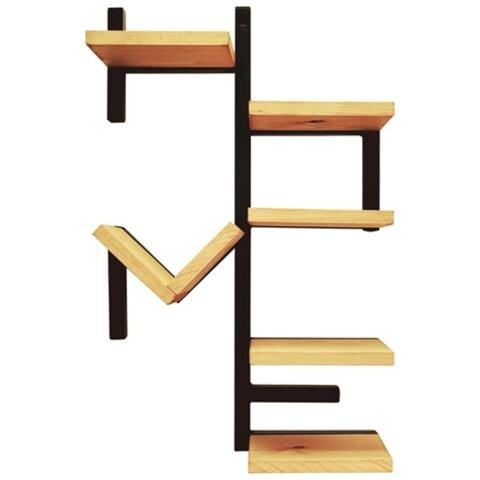 Mensola Home In Ferro E Legno Cm 43x72 Libreria Parete Attrezzata - Foto 1