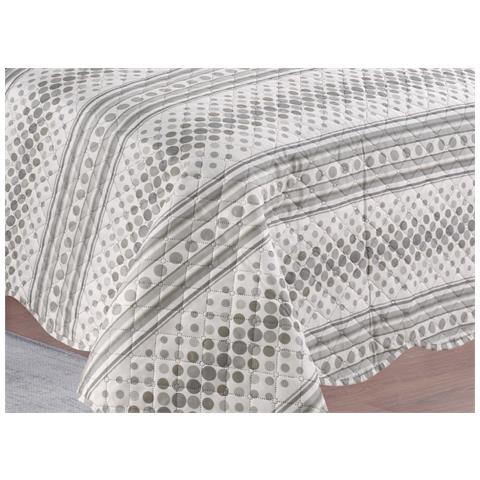 Copriletto Trapuntato Quilt Estivo Piumino 100gr Mq Disegno Pinsonic Sphere Singolo Tortora - Foto 2