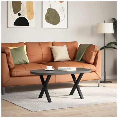 Gambe Tavolino Caffè A X 2 Pz Nero 60x(42-43)cm Acciaio - Foto 2