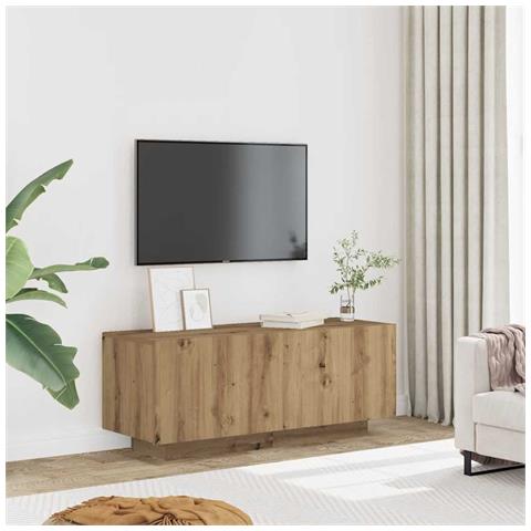 Mobile Porta Tv Rovere Artigianale 100x35x40 Cm In Truciolato - Foto 3