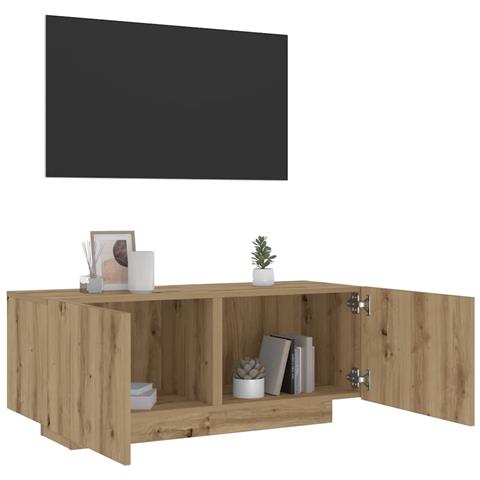 Mobile Porta Tv Rovere Artigianale 100x35x40 Cm In Truciolato - Foto 1