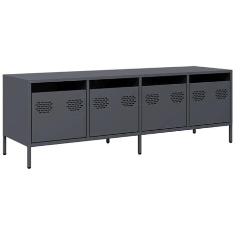 Mobile Tv Antracite 135x39x43,5 Cm Acciaio Laminato A Freddo - Foto 2
