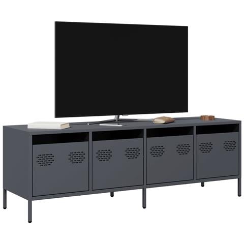 Mobile Tv Antracite 135x39x43,5 Cm Acciaio Laminato A Freddo - Foto 1