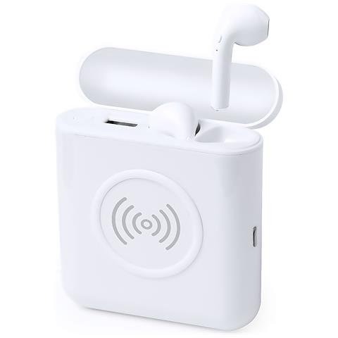 Dam Power Bank Wireless Per Cuffie  Da 5 W. 5200 Mah. Uscita Usb. Ingresso Di Tipo C. Connessione Bluetooth. Batteria 35 Mah 8,4x9,9x2,6 Cm. Colore Bianco - Foto 1