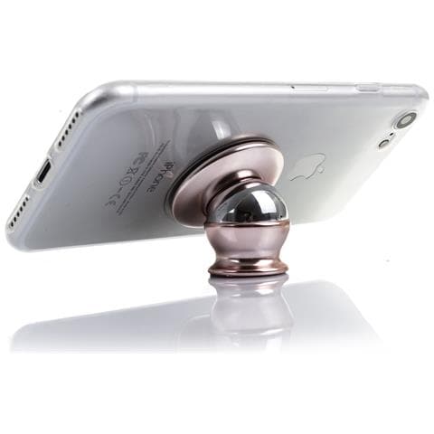 Supporto Magnetico In Metallo 360º 3x3x4 Cm. Colore: Oro Rosa - Foto 2