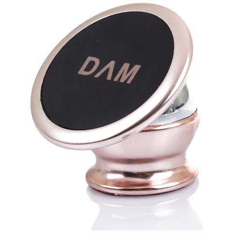 Supporto Magnetico In Metallo 360º 3x3x4 Cm. Colore: Oro Rosa - Foto 4