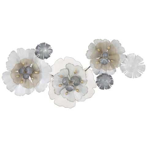 Decorazione In Metallo 3d Fiori 12 - Multicolore - Metallo - 119x8x60 Cm - Foto 1