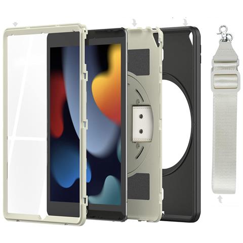 Custodia Elegante Per Ipad Pro 10,5"" E Air 10,5"" Con Supporto E Cintura, Grigia - Foto 2