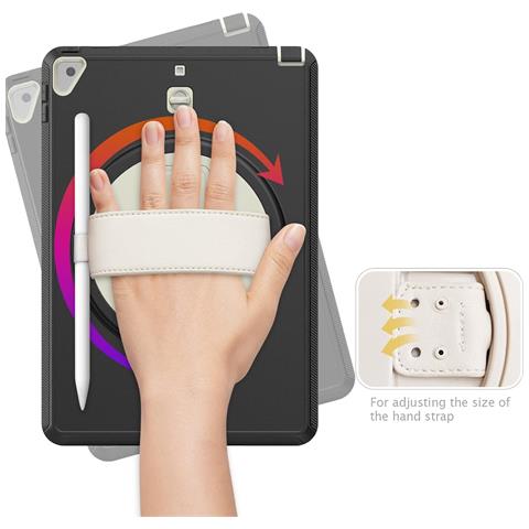 Custodia Elegante Per Ipad Pro 10,5"" E Air 10,5"" Con Supporto E Cintura, Grigia - Foto 5