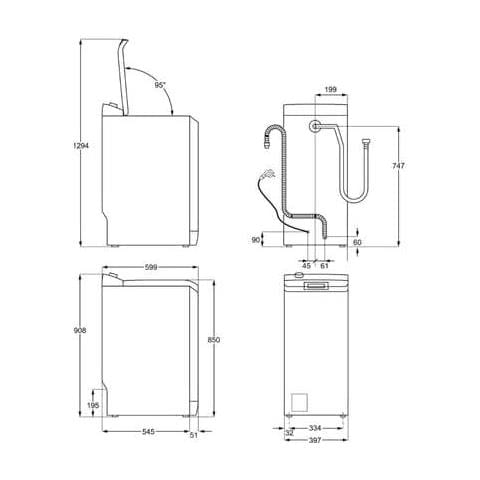 Lavatrice Carica dall'alto EW6T4376BZ EW6T4376BZ 7 Kg Classe A Centrifuga 1200 giri - Foto 5