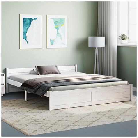 Lusso Casadino -  Giroletto Bianco In Legno Massello 150x200 Cm King Size - Foto 8