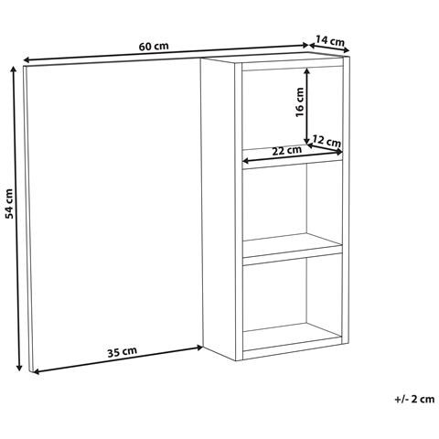 Armadio A Muro Per Specchio Da Bagno Joinville 60 Cm 54 Cm Marmo Bianco - Foto 2
