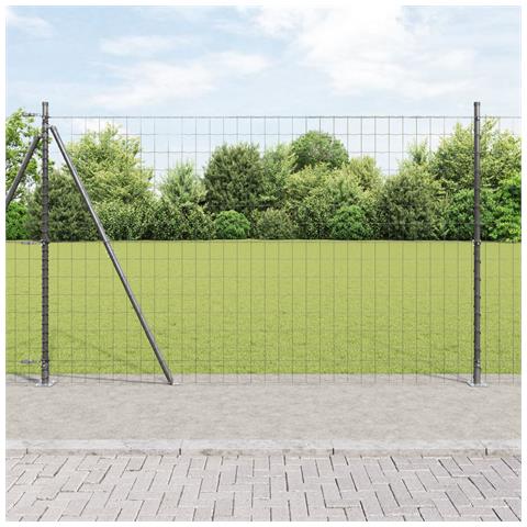 Recinzione Euro con 7 pali flangiati 1.4x10 m in acciaio zincato - Foto 2