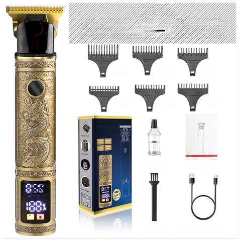 Tagliacapelli Elettrico Professionale Con Display Digitale E Velocità Regolabile Per Barba E Capelli - Foto 1