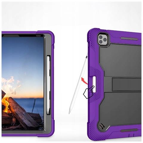 Custodia Per Ipad Pro 5/4/3 12.9” Con Supporto E Alloggiamento Per Stilo Viola - Foto 2