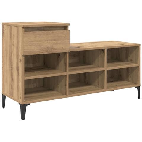 Mobile per scarpe rovere artigianale 102 x 36 x 60 cm - Foto 1