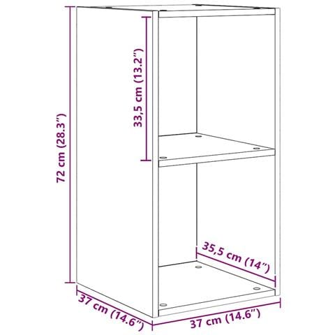 Mobile TV da Parete 2 pcs Rovere Nero 37 x 37 x 72 cm - Foto 9