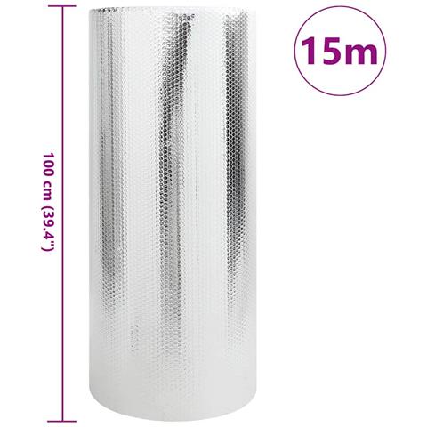 Riflettore di calore per termosifoni Argento 1 x 15 m Alluminio - Foto 5