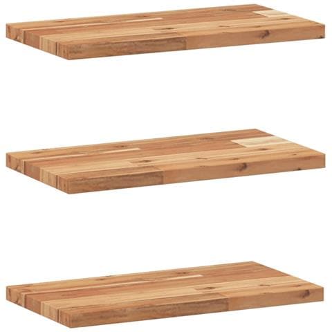 Mensole da Parete 3 pz 40x20x2 cm Legno Acacia Rifinito a Olio - Foto 1