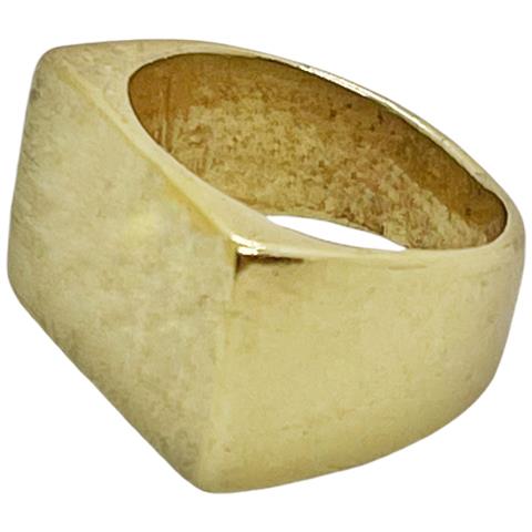 Anello Con Sigillo Blan In Zama Placcato Oro, Misura 15 - Foto 2