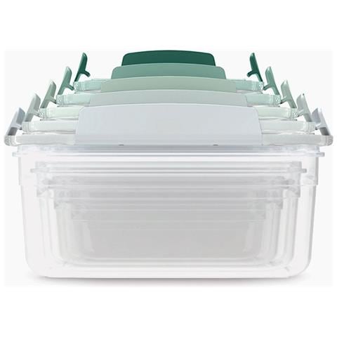 Joseph Joseph Nest™ Lock, Confezione Da 5 Contenitori Per Alimenti, Design Colorato Color Salvia, Ermetici E Impilabili, Ideali Per Cucina, Frigorifero E Congelatore, Lavabili In Lavastoviglie - Foto 1