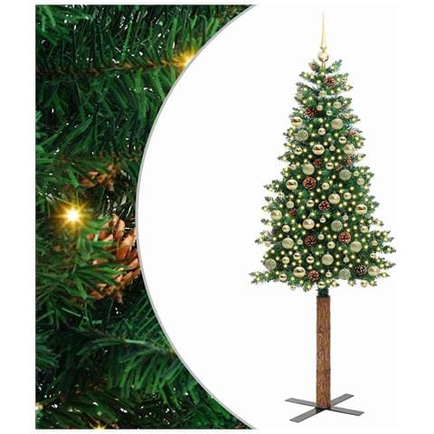 Albero di Natale snodato con 300 LED con supporto Verde 210 cm - Foto 1