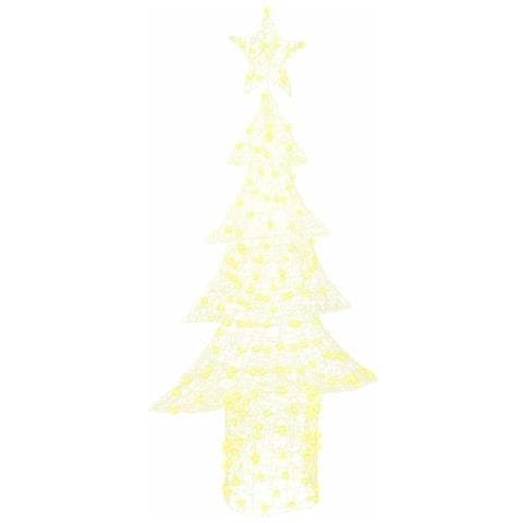 Albero di Natale con 240 LED Bianco caldo 180 cm Acrilico - Foto 1
