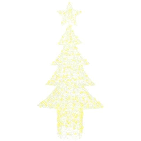 Albero di Natale con 240 LED Bianco caldo 180 cm Acrilico - Foto 2