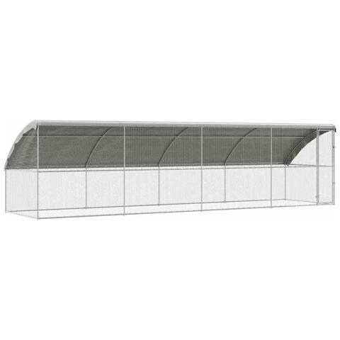 Gabbia per polli Argento 800 x 200 x 198.5 cm Acciaio zincato - Foto 1