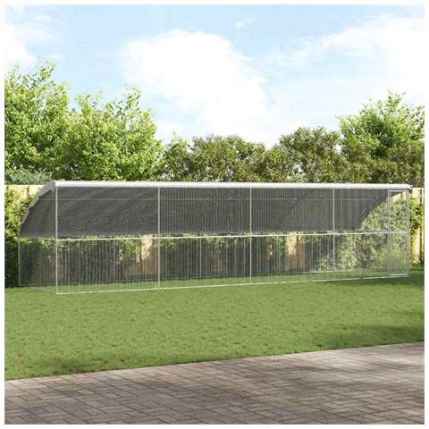 Gabbia per polli Argento 800 x 200 x 198.5 cm Acciaio zincato - Foto 2