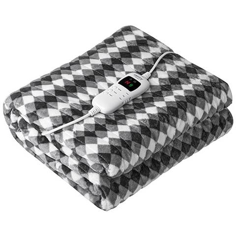 CR 7442 scaldaletto Coperta elettrica 120 W Grigio, Bianco Tessuto felpato - Foto 1