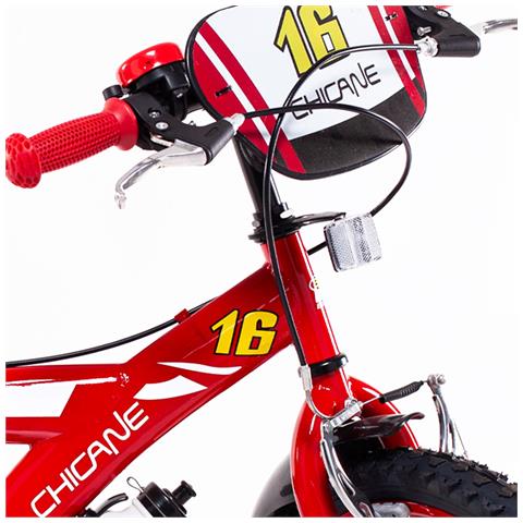Sch Chicane 16'' - Bicicletta Per Bambini (5-7 Anni), Ruote 16'', Telaio Acciaio, Con Accessori - Colore Rosso - Foto 2