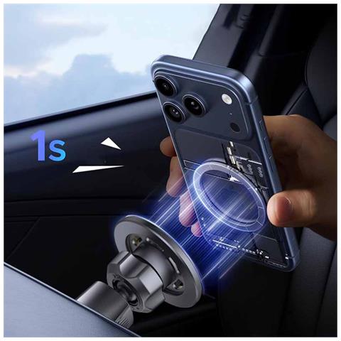 Supporto Magnetico Auto Per Bocchette D'aria - Rotazione A 360° - Foto 2