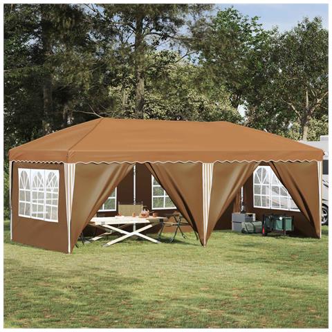 Tenda per feste a pop-up 575 x 288 x 245 cm Beige - Foto 2