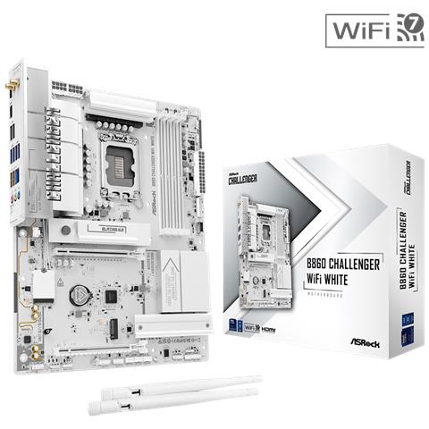 B860 Challenger WiFi White Intel B860 LGA 1851 (Socket V1) ATX - Foto 1