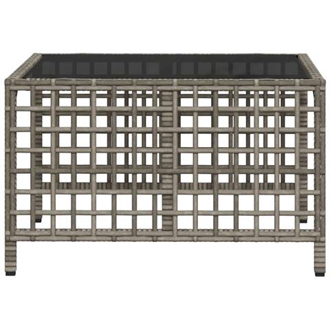 Set da giardino angolare a 3 pz con Cuscini in Polyrattan Grigio - Foto 9