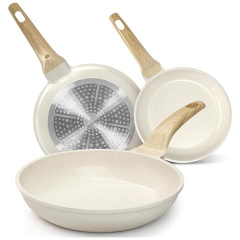 Set padelle BZDD-RLSW. 3 pezzi. 20/24/28 cm. bianco - Foto 1