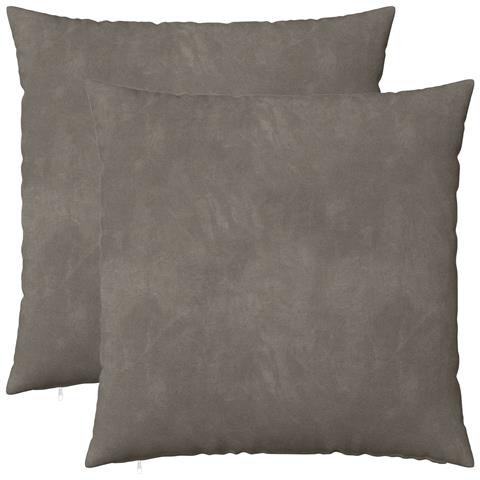 Cuscino con cuscino HEERLEN 2 pz Grigio Chiaro Velluto - Foto 1