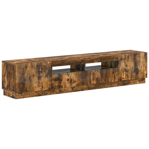 Mobile TV LED a 5 pezzi Rovere Fumo Legno ingegnerizzato - Foto 1