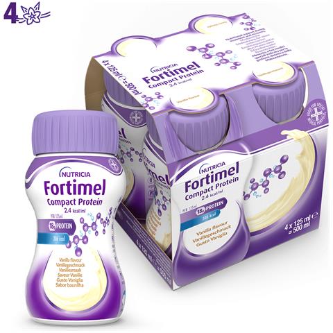 Fortimel Compact Protein Vaniglia 4 Bottiglie da 125 ml - Foto 1