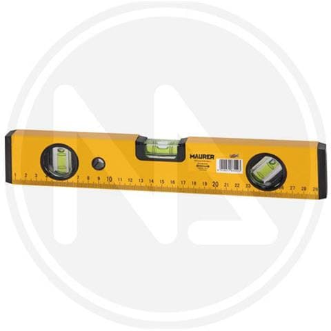 Livella Rettangolare Gialla 30 cm Alluminio Profilato 50x25 mm Maurer - Foto 2