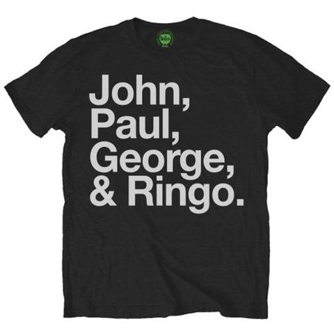 Beatles (The) - John, Paul, George & Ringo Black (T-Shirt Unisex Tg. XL) - Foto 1