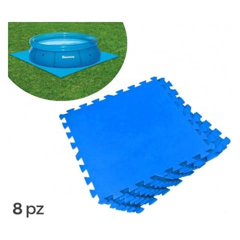 58220 Tappeto Componibile Protezione Piscine 8 Pezzi 50 X 50 Cm - Foto 1