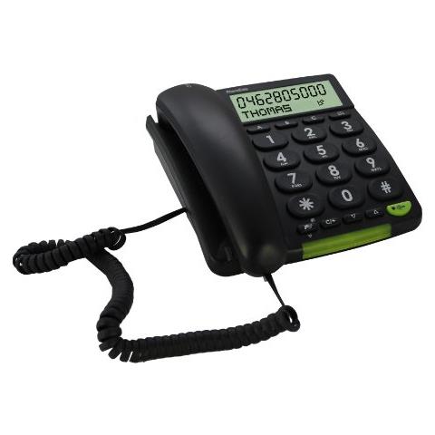 PhoneEasy 312cs Telefono a filo con tasti e display grandi, Nero - Foto 1
