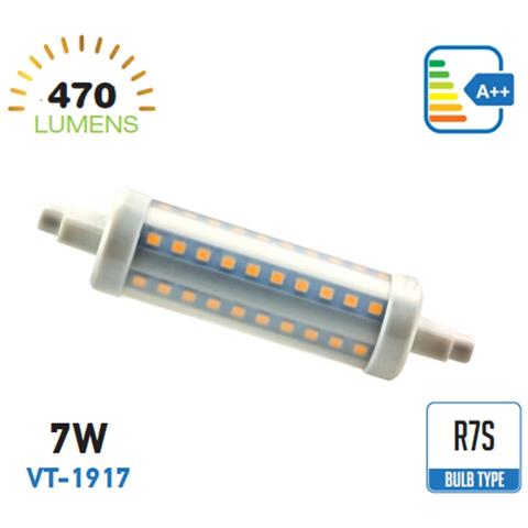 Lampadine Led R7s 7w L118 Smd Tubolare Luce Calda 3000k Vt-1917 7123 - Foto 1
