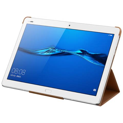 Flip Cover per MediaPad M3 Lite 10 Custodia a Libro in Plastica Colore Marrone - Foto 2