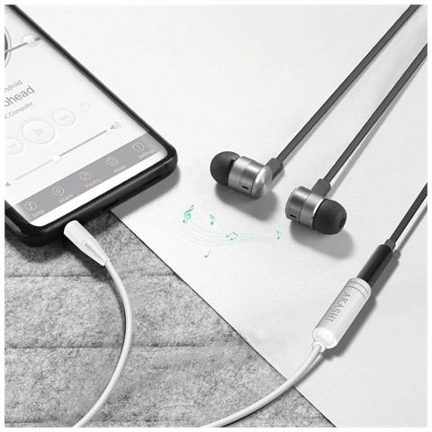 Cavo Audio Jack 3.5mm Maschio-femmina Aux Universale 1m Bianco - Foto 6