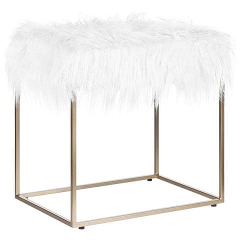 Sgabello Peloso In Colore Bianco Manhattan - Foto 14