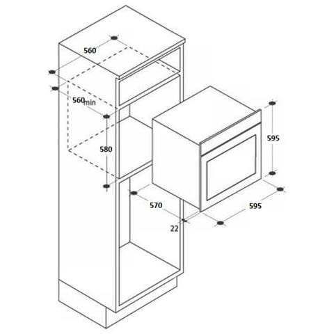Forno Elettrico da Incasso High FCXM625X /E Capacità 80 L Multifunzione Ventilato Colore Inox - Foto 5
