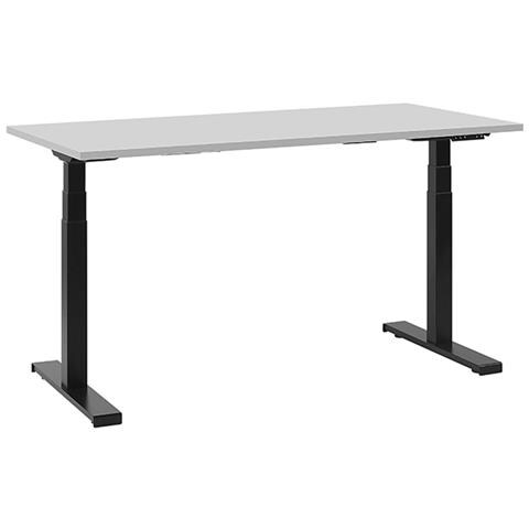 Scrivania Grigio / Nero 130 X 72 Cm Altezza Regolabile Elettricamente Destin Ii - Foto 5